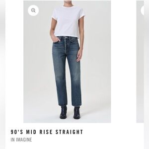 Agolde 90s mid rise straight EUC